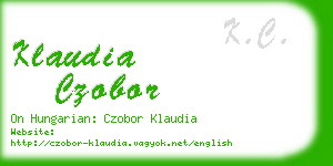 klaudia czobor business card